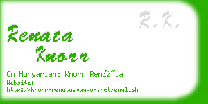 renata knorr business card